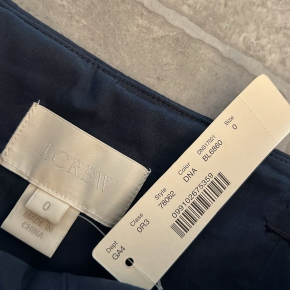 J Crew Raquel 🆕 Sleeveless Party Bridesmaid Dress Navy Blue open shoulders sz.0 - Picture 7 of 16